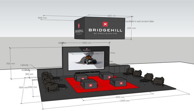 Tegning av Bridgehill-boden